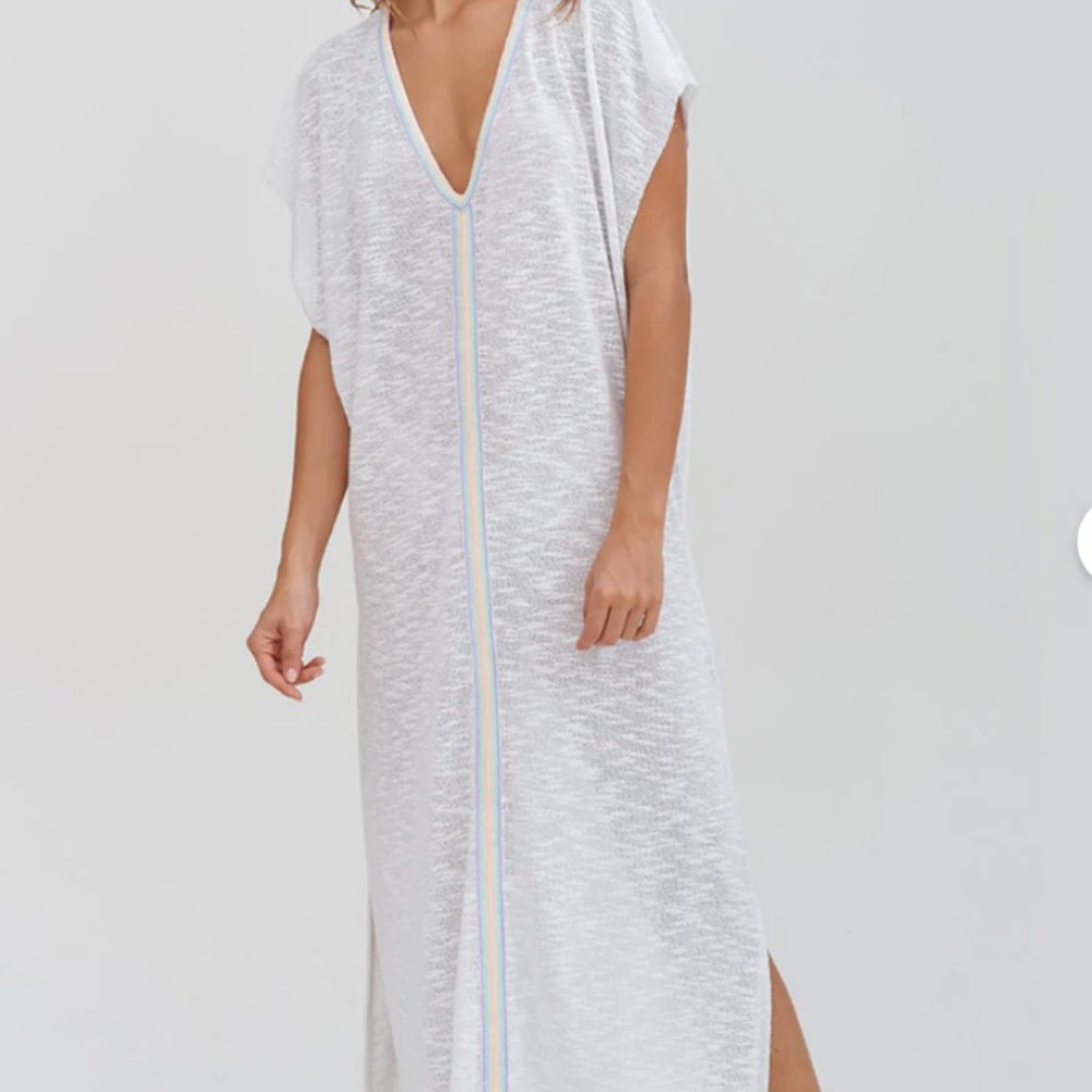 Pitusa Slub Knit Slit Dress